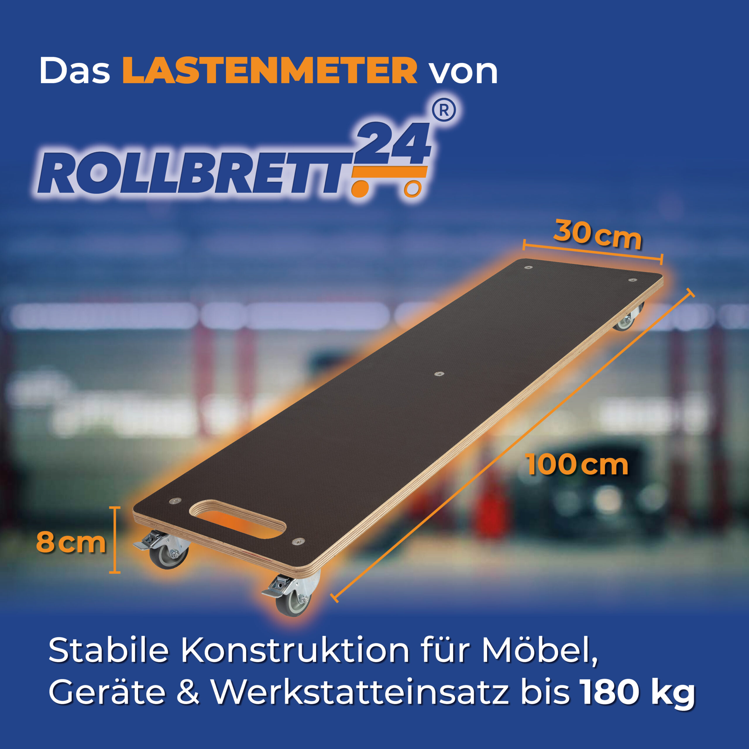 Rollbrett „Lastenmeter“ – 180kg Tragkraft – Bild 2